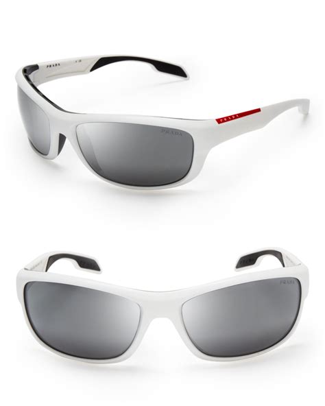 prada sunglasses white side|Prada white sunglasses men.